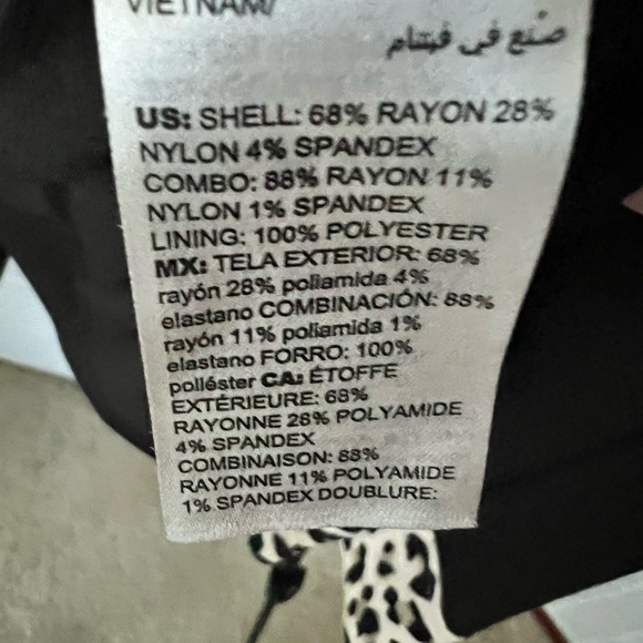 Chico's Black Double Breasted Leopard Accent Blazer - Picture 8 of 9